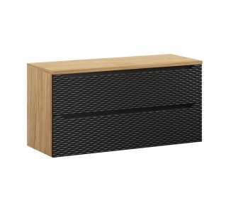 Comad Závěsná skříňka Ocean s deskou 120 cm černá/dub olejovaný 