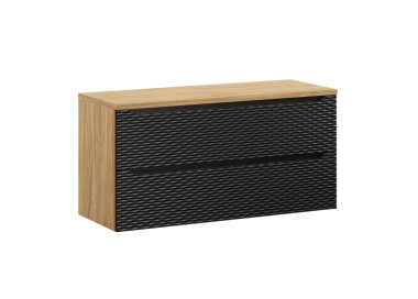Comad Závěsná skříňka Ocean s deskou 120 cm černá/dub olejovaný 