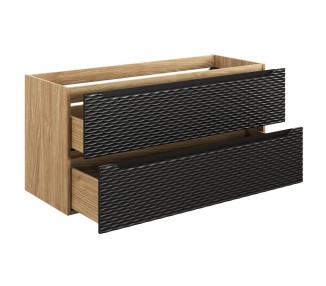 Comad Závěsná skříňka Ocean s deskou 120 cm černá/dub olejovaný 