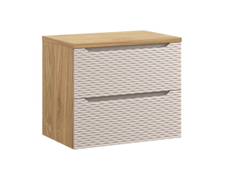 Comad Závěsná skříňka Ocean s deskou 70 cm béžová/dub olejovaný