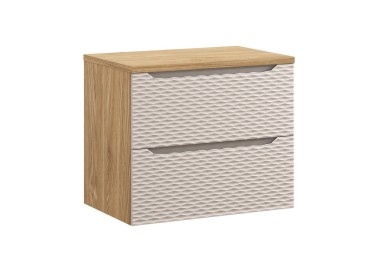 Comad Závěsná skříňka Ocean s deskou 70 cm béžová/dub olejovaný