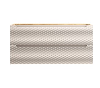 Comad Závěsná skříňka Ocean s deskou a umyvadly 120 cm dub olejovaný/béžová