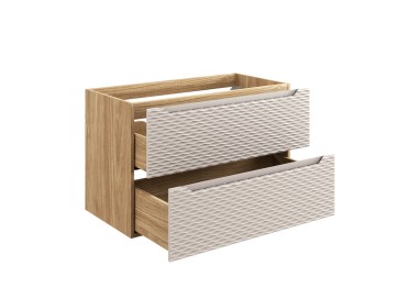 Comad Závěsná skříňka Ocean se zápustným umyvadlem 70 cm béžová/dub olejovaný 