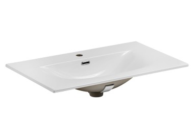 Comad Závěsná skříňka Ocean se zápustným umyvadlem 70 cm černá/dub olejovaný