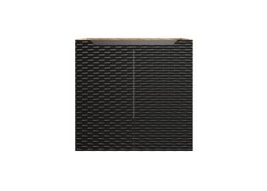 Comad Závěsná skříňka Ocean se zápustným umyvadlem 90 cm černá/dub olejovaný