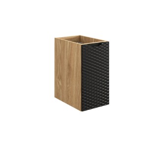 Comad Závěsná skříňka Ocean se zápustným umyvadlem 90 cm černá/dub olejovaný