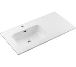 Comad Závěsná skříňka Ocean se zápustným umyvadlem 90 cm černá/dub olejovaný