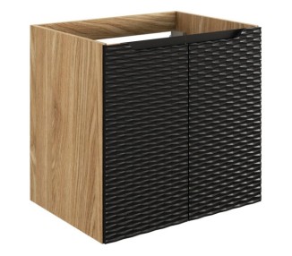 Comad Závěsná skříňka Ocean Sky II se zápustným umyvadlem 60 cm černá/dub olejovaný