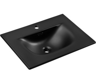 Comad Závěsná skříňka Ocean Sky II se zápustným umyvadlem 60 cm černá/dub olejovaný