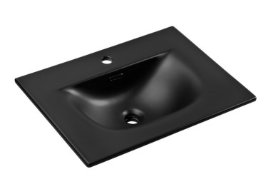 Comad Závěsná skříňka Ocean Sky II se zápustným umyvadlem 60 cm černá/dub olejovaný