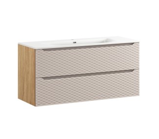 Comad Závěsná skříňka Ocean Sky se zápustným umyvadlem 120 cm dub olejovaný/béžová