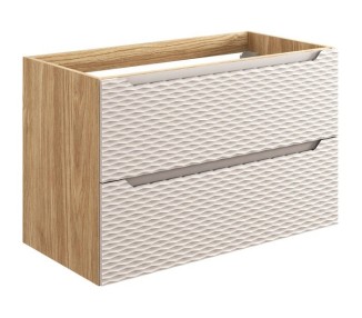 Comad Závěsná skříňka Ocean Trust s deskou a umyvadlem 120 cm béžová/dub olejovaný