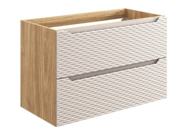 Comad Závěsná skříňka Ocean Trust s deskou a umyvadlem 120 cm béžová/dub olejovaný
