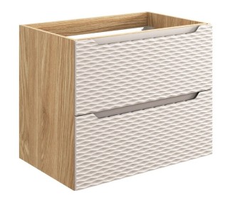 Comad Závěsná skříňka Ocean Trust s deskou a umyvadlem 80 cm béžová/dub olejovaný