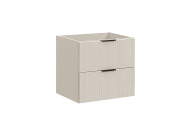 Comad Závěsná skříňka pod umyvadlo Adele Cashmere s deskou a umyvadly 120 cm kašmírová