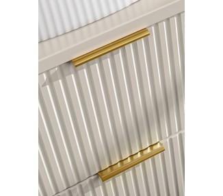 Comad Závěsná skříňka pod umyvadlo Adele Cashmere s deskou a umyvadly 120 cm kašmírová