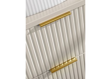 Comad Závěsná skříňka pod umyvadlo Adele Cashmere s deskou a umyvadly 120 cm kašmírová