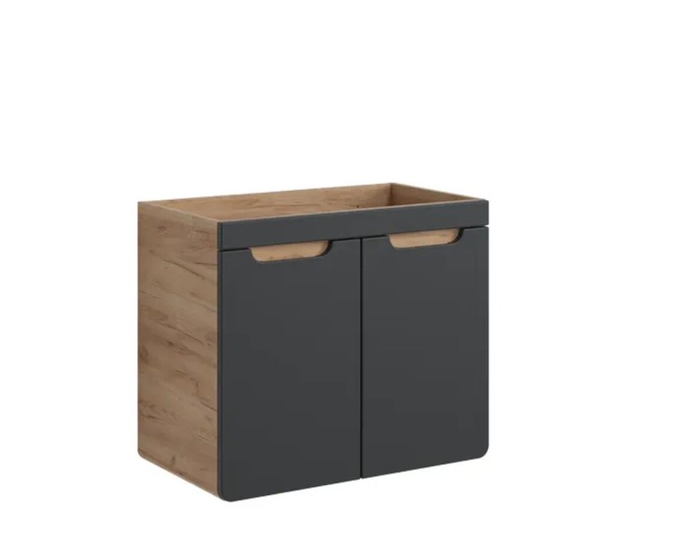 Comad Závěsná skříňka pod umyvadlo Aruba 8204 70 cm dub craft zlatý/vesmírně šedá