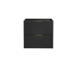 Comad Závěsná skříňka pod umyvadlo Casad s deskou 140 cm dub wotan/černá
