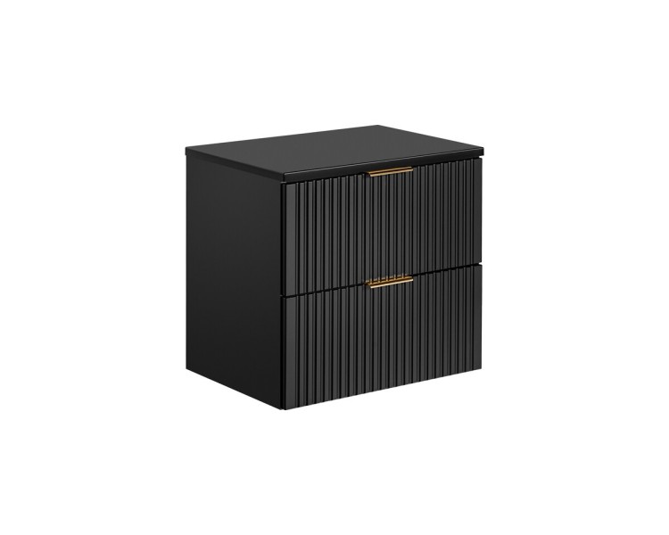 Comad Závěsná skříňka pod umyvadlo Casad s deskou 60 cm černá