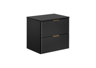 Comad Závěsná skříňka pod umyvadlo Casad s deskou 60 cm černá