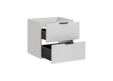 Comad Závěsná skříňka pod umyvadlo Casad s deskou 80 cm bílá/dub wotan