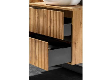 Comad Závěsná skříňka pod umyvadlo Casad s deskou 80 cm dub wotan