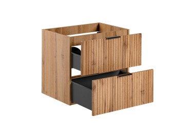 Comad Závěsná skříňka pod umyvadlo Casad s deskou 80 cm dub wotan