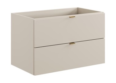 Comad Závěsná skříňka pod umyvadlo Dalia Cashmere s deskou 80 cm kašmírová/dub evoke