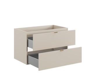 Comad Závěsná skříňka pod umyvadlo Dalia Cashmere s deskou 80 cm kašmírová/dub evoke