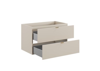 Comad Závěsná skříňka pod umyvadlo Dalia Cashmere s deskou 80 cm kašmírová/dub evoke