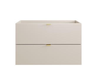 Comad Závěsná skříňka pod umyvadlo Dalia Cashmere s deskou 80 cm kašmírová/dub evoke