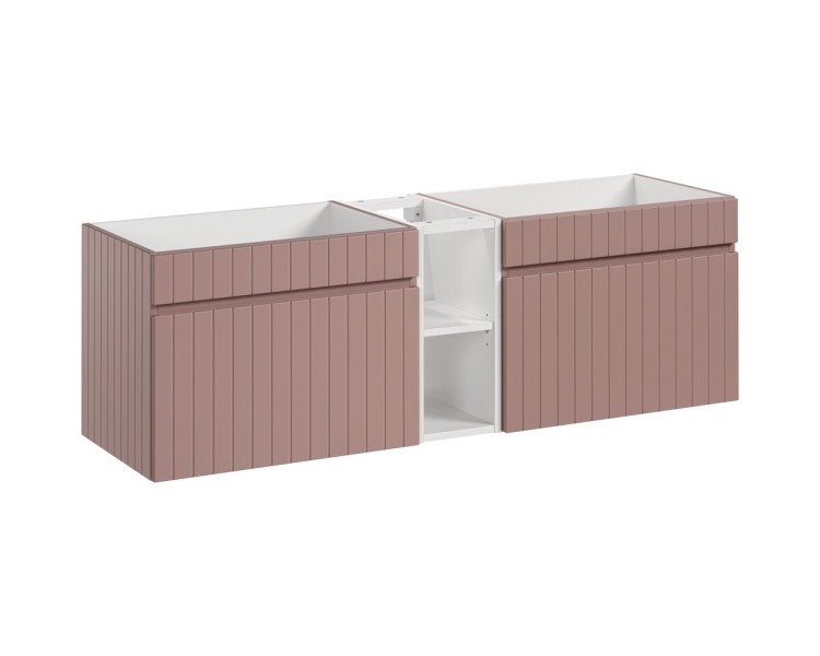 Comad Závěsná skříňka pod umyvadlo Iconic 140 cm bílá/růžová