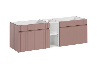 Comad Závěsná skříňka pod umyvadlo Iconic 140 cm bílá/růžová