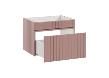 Comad Závěsná skříňka pod umyvadlo Iconic 140 cm bílá/růžová