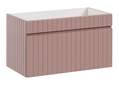 Comad Závěsná skříňka pod umyvadlo Iconic Lili s deskou a umyvadly 180 cm růžová/bílá