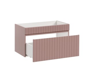 Comad Závěsná skříňka pod umyvadlo Iconic Lili s deskou a umyvadly 180 cm růžová/bílá