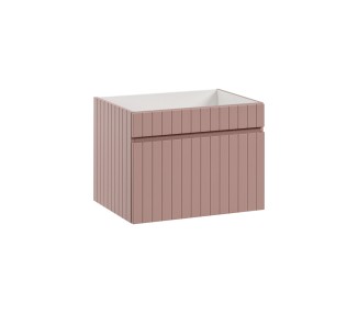 Comad Závěsná skříňka pod umyvadlo Iconic s deskou 140 cm bílá/růžová