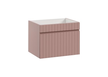 Comad Závěsná skříňka pod umyvadlo Iconic s deskou 140 cm bílá/růžová