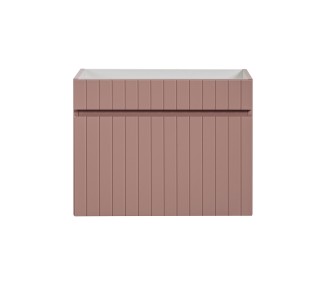 Comad Závěsná skříňka pod umyvadlo Iconic s deskou 140 cm bílá/růžová