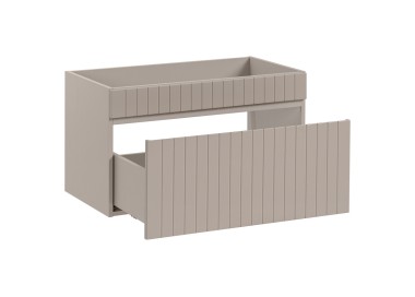 Comad Závěsná skříňka pod umyvadlo Iconic s deskou 140 cm kašmír/dub coast evoke