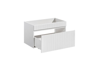 Comad Závěsná skříňka pod umyvadlo Iconic s deskou 160 cm bílá/dub santa fe vintage