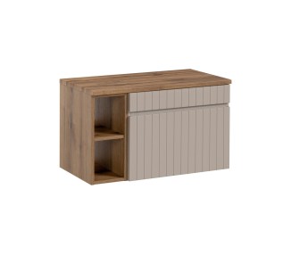 Comad Závěsná skříňka pod umyvadlo Iconic s deskou 80 cm kašmír/dub coast evoke