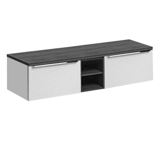 Comad Závěsná skříňka pod umyvadlo Leonardo s deskou 150 cm bílá/dub sherman