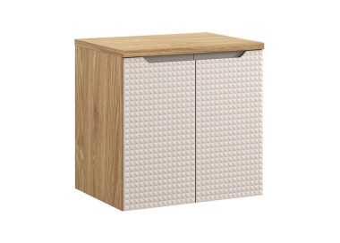 Comad Závěsná skříňka pod umyvadlo Luxor Beige I s deskou 60 cm béžová/dub olejovaný