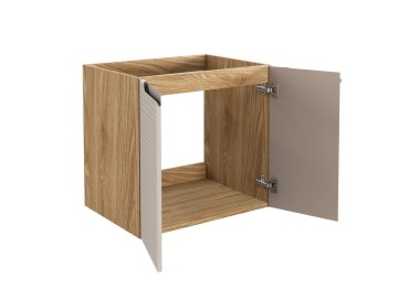 Comad Závěsná skříňka pod umyvadlo Luxor Beige I s deskou 60 cm béžová/dub olejovaný