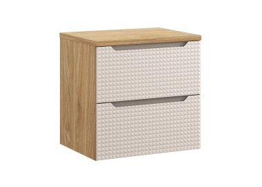Comad Závěsná skříňka pod umyvadlo Luxor Beige s deskou 60 cm béžová/dub olejovaný