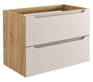 Comad Závěsná skříňka pod umyvadlo Luxor Beige s deskou 60 cm béžová/dub olejovaný
