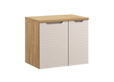 Comad Závěsná skříňka pod umyvadlo Luxor Beige s deskou 70 cm béžová/dub olejovaný