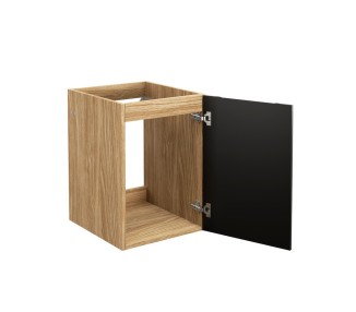 Comad Závěsná skříňka pod umyvadlo Luxor Black s deskou 70 cm černá/dub olejovaný
